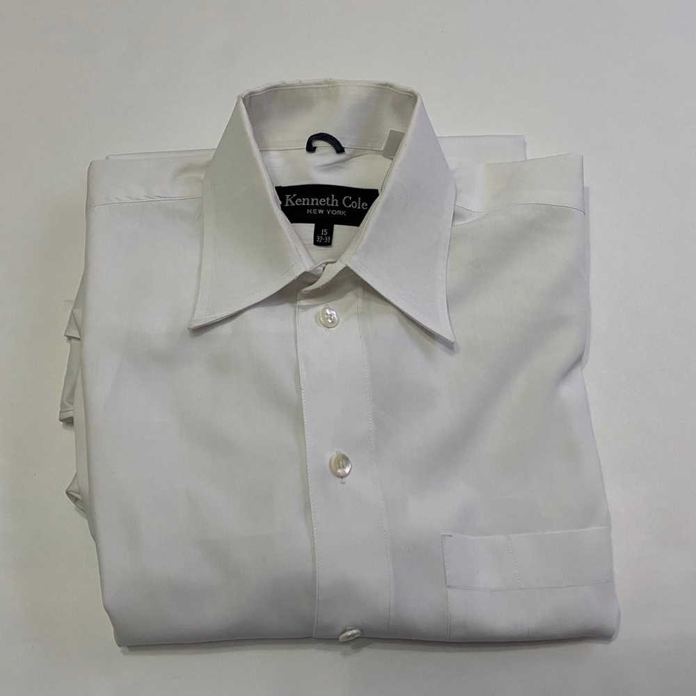 Kenneth Cole Reaction White Dress Shirt 15 32-33